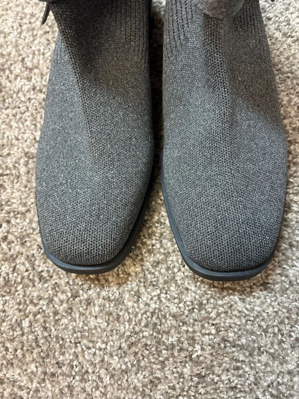 Vivaia Cailyn Square-toe Ankle Biker Boots In Grey 41.5 - Picture 2 of 4